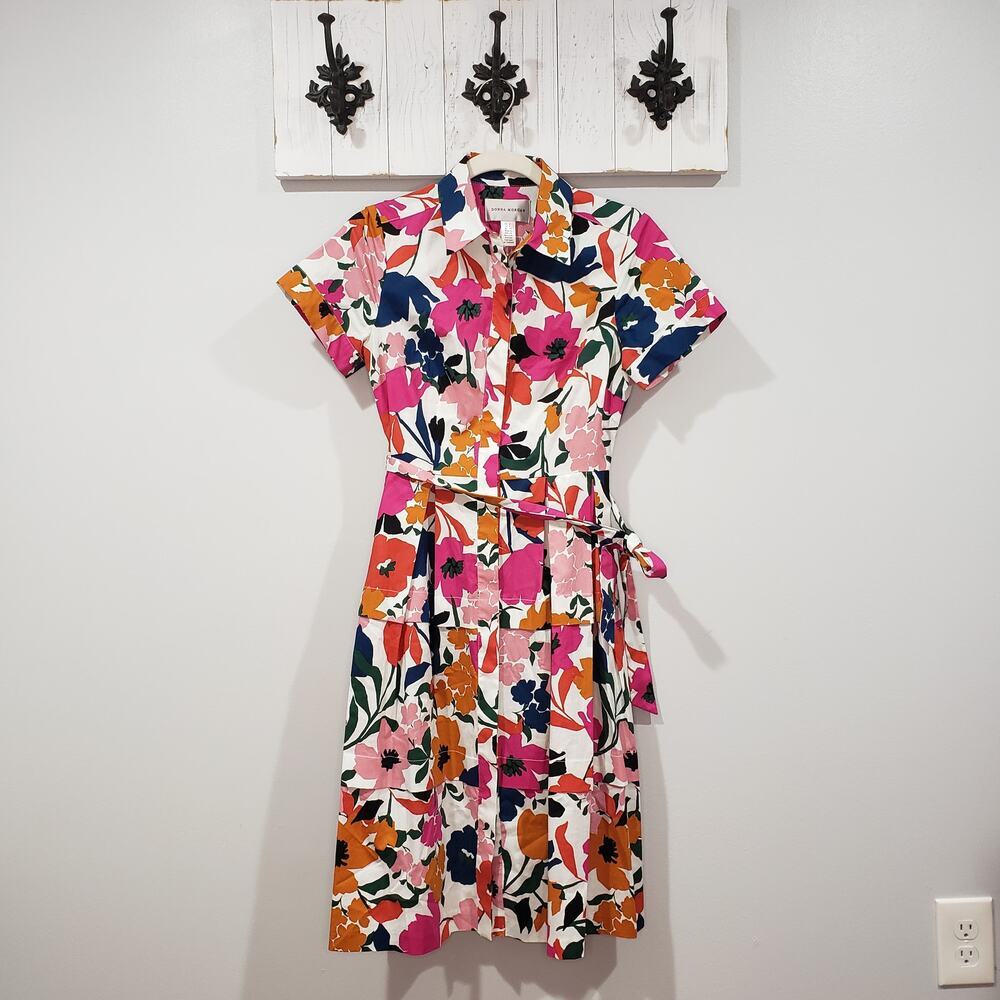 Donna Morgan Floral Shirt Dress Size 2